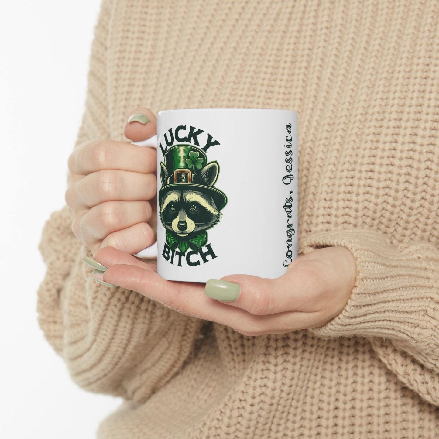 Personalized St Patricks Day Coworker Gift Funny Coffee Mug Custom Office Retirement Gift