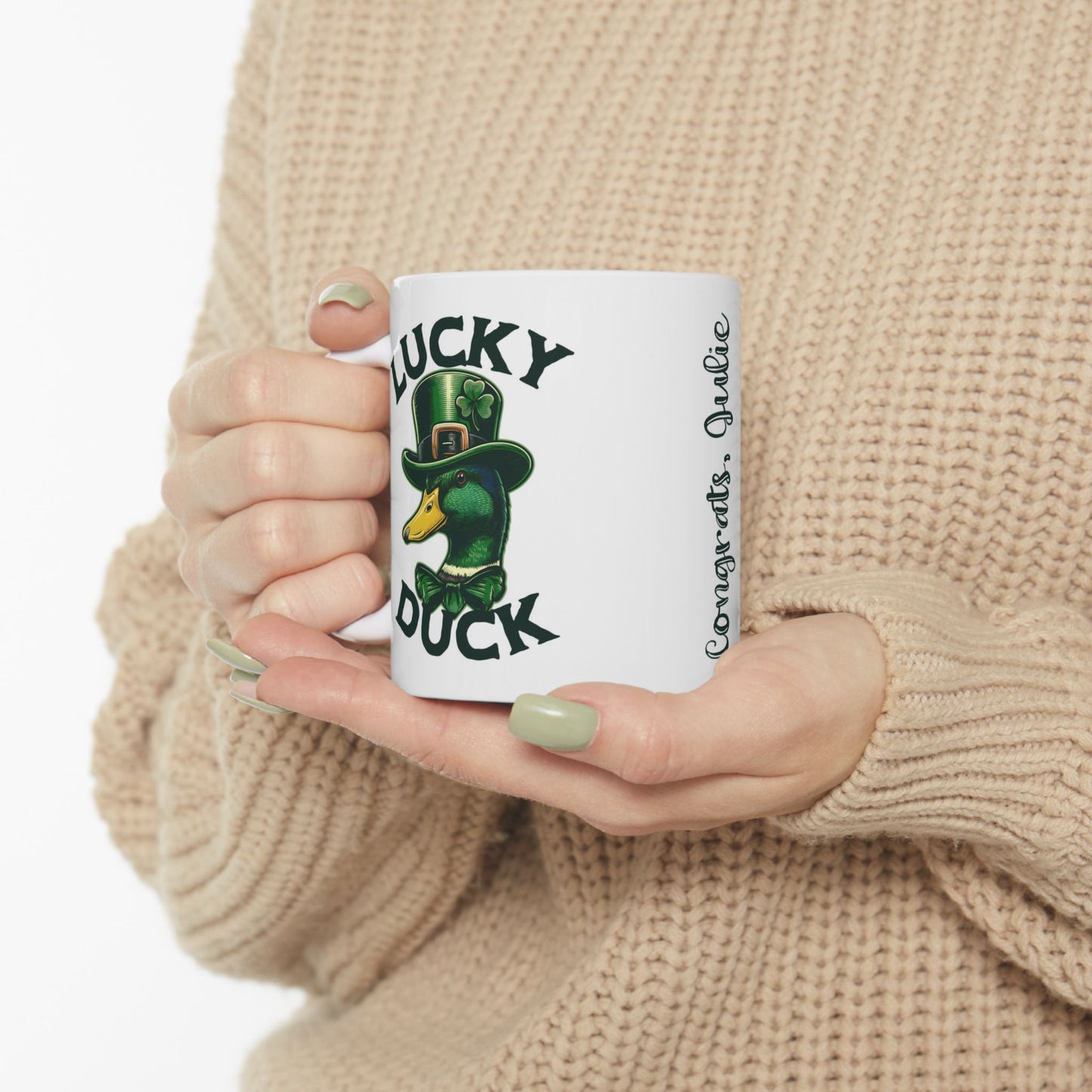 Personalized St Patricks Day Coworker Gift Funny Coffee Mug Custom Office Retirement Gift