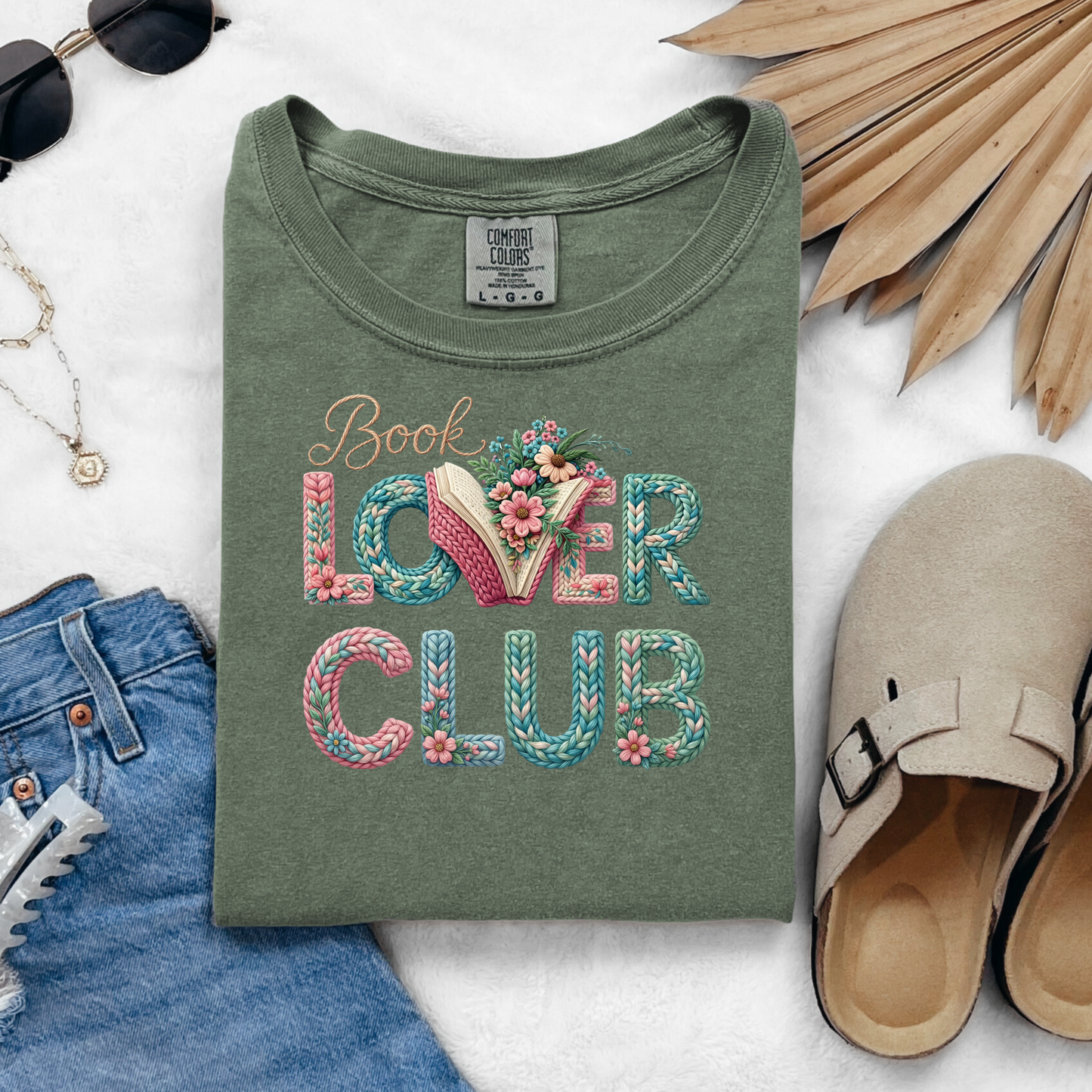 Book Lover Shirt Comfort Colors Floral Book Lover Tee Printed Design Not Embroidered Reader Gift Book Club Shirt Gift for Women