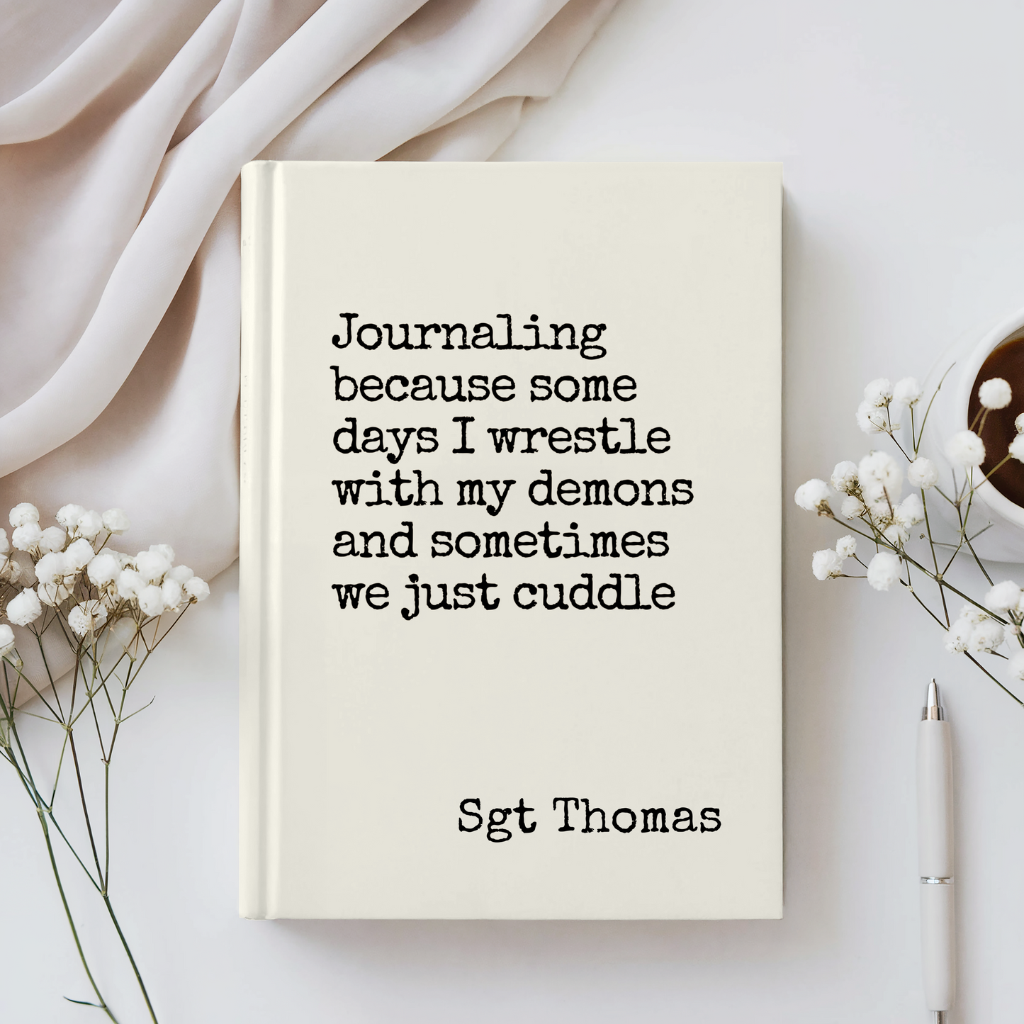 Custom ADHD Journal Funny Mental Health Notebook Personalized Gift for Adults