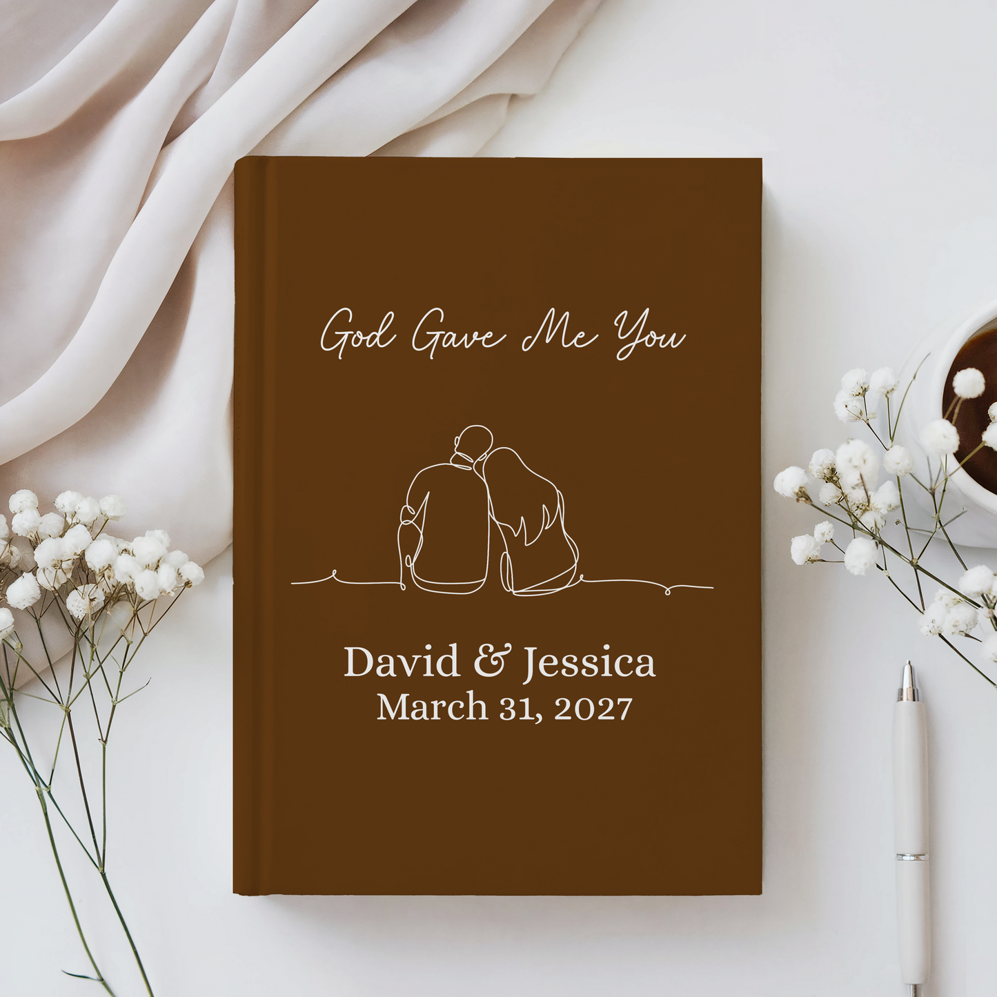 Christian Couple Journal - Personalized Wedding & Anniversary Gift