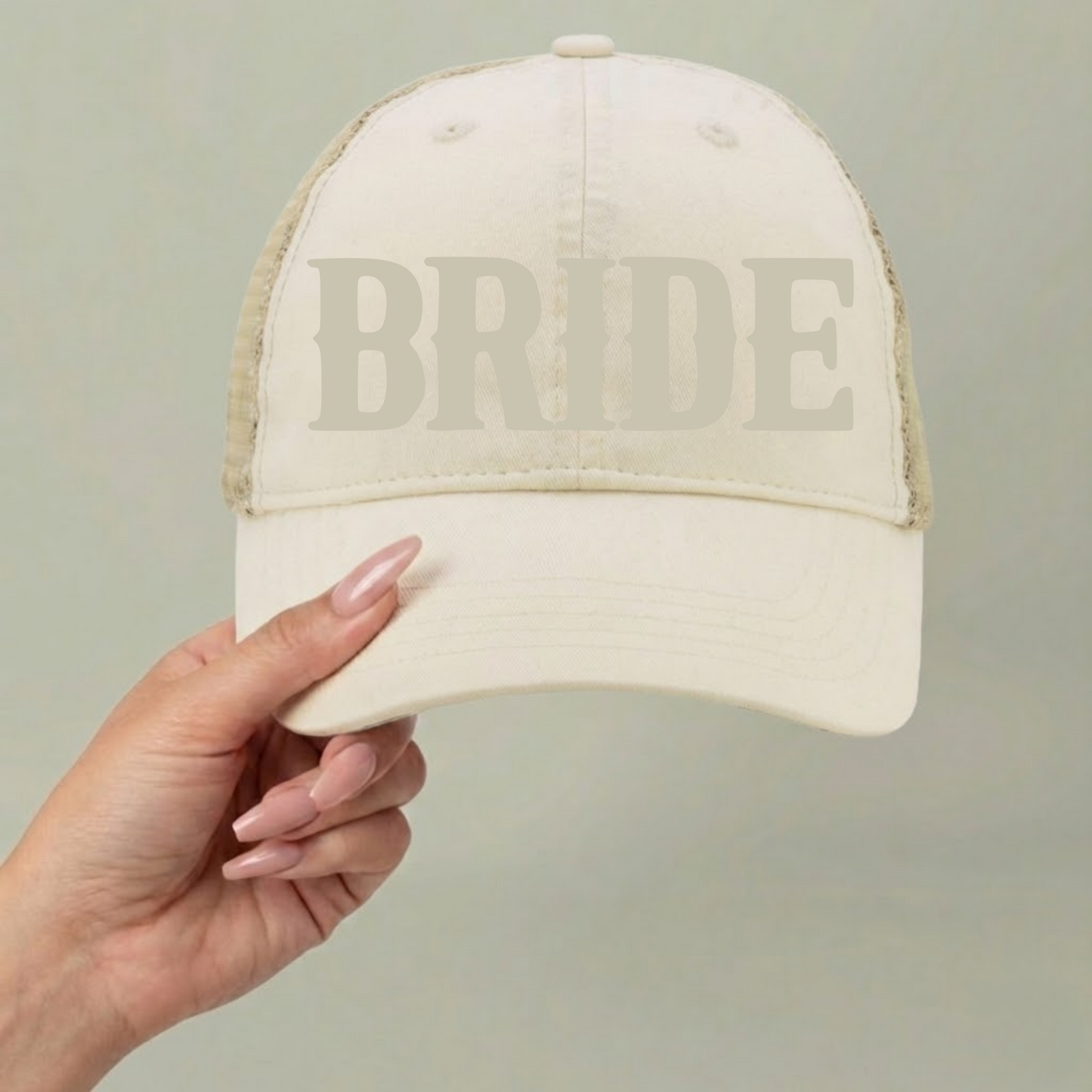 Western Bride Hat for Bachelorette Party Cowgirl Bridal Shower Gift Ponytail Mesh Back Cap Country Bach Weekend Outfit