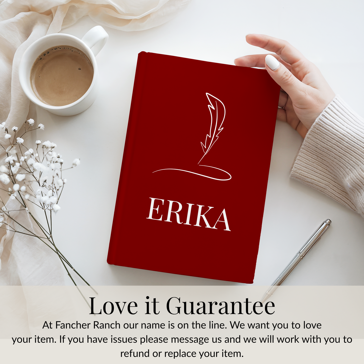 Custom Matte Hardcover Journal, Personal Writing Notebook, Unique Gifts for Writers, Artistic Journal, Lined Writing Journal, Handmade