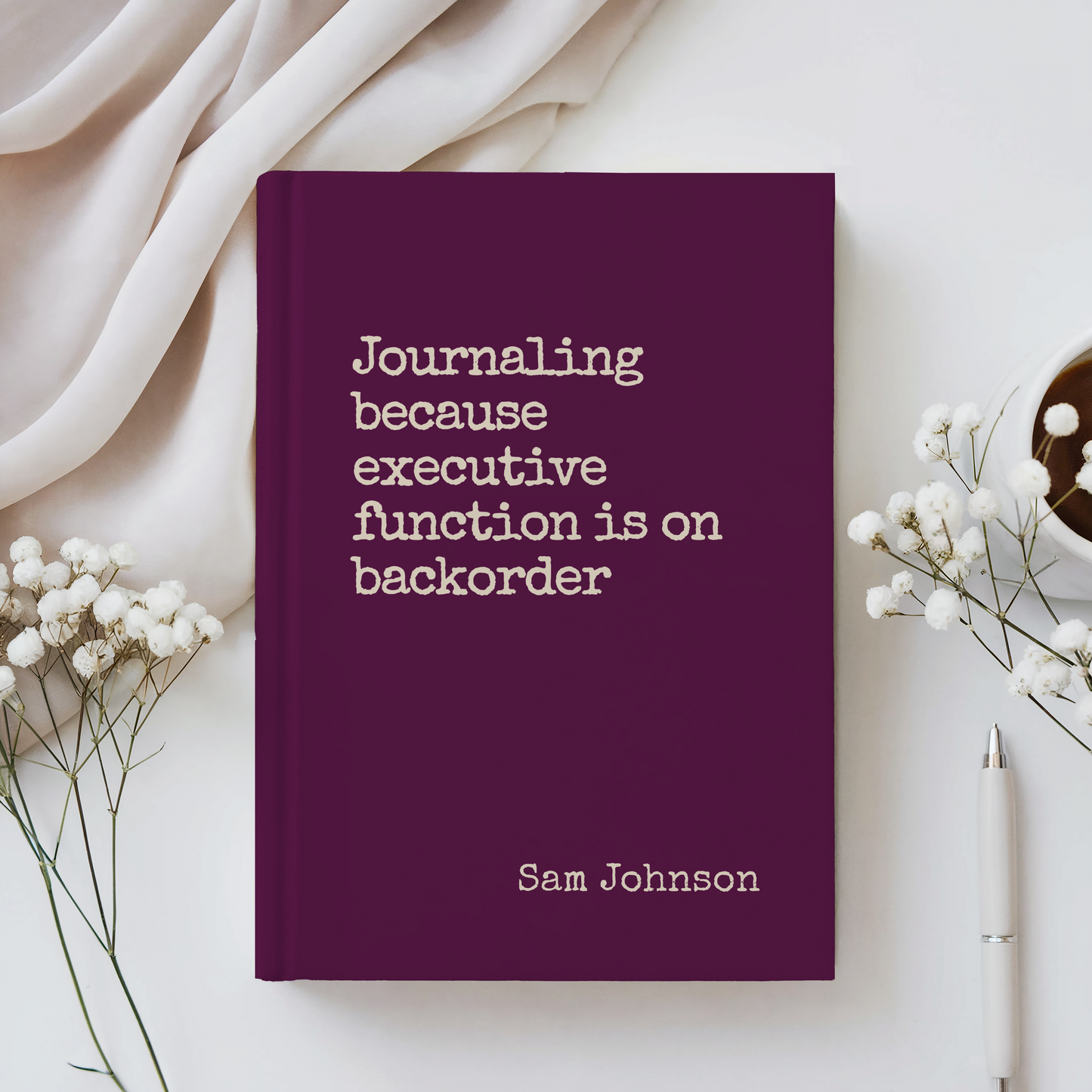 ADHD Journal for Adults Funny Mental Health Notebook Gift for Overstimulated Minds Executive Function Support Journal