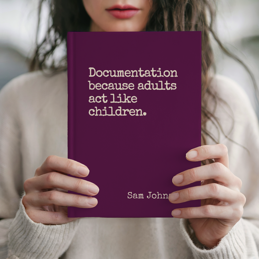 Funny Sarcastic Journal - Documentation Because Adults Act Like Children