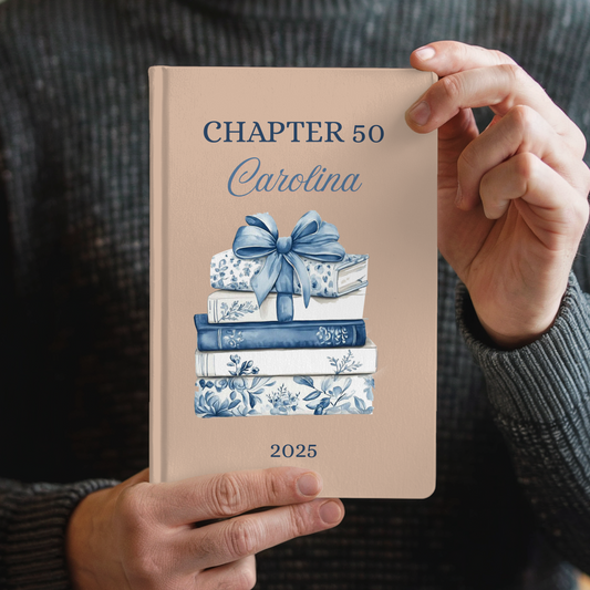 Custom Chapter 50 Birthday Journal Personalized Name Year Gift for Women Hardcover Keepsake for Mom Sister Friend Milestone Notebook