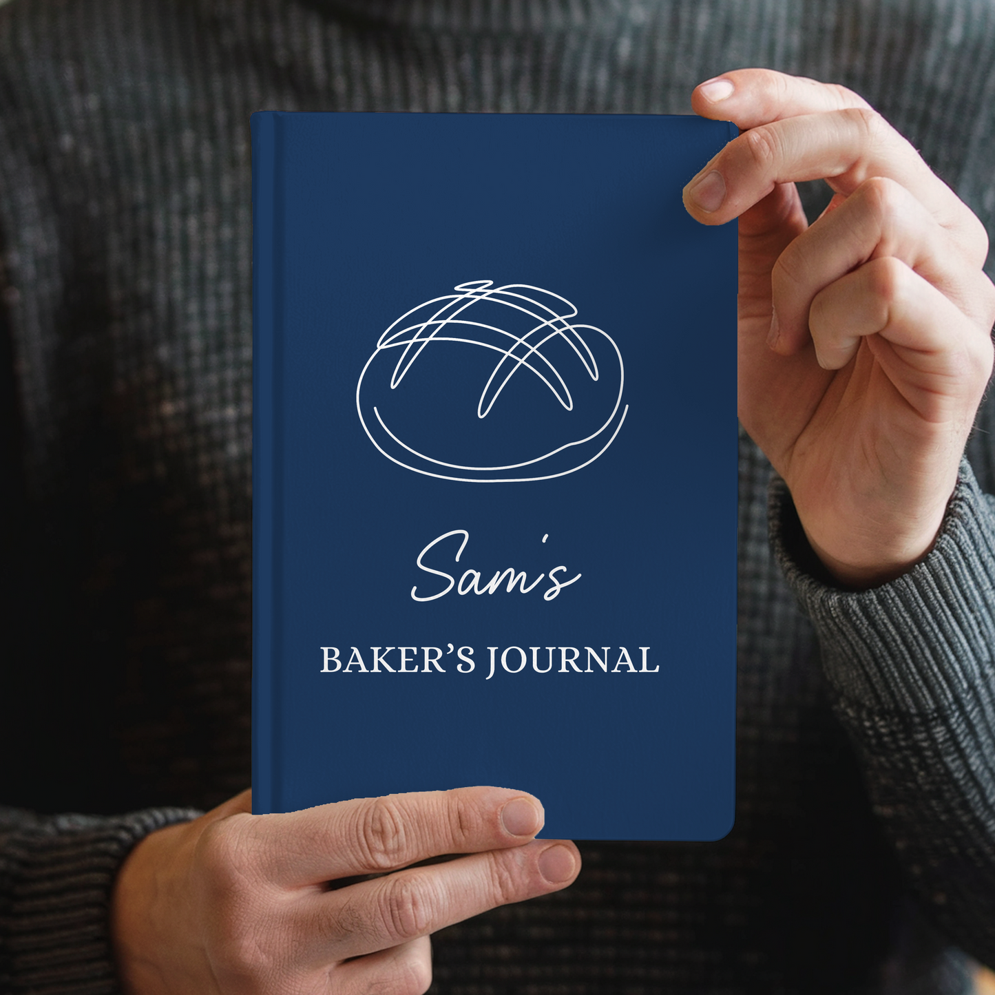 Baker's Journal Matte Hardcover, Personalized Journal, Gift for Bakers, Stylish Journal with Bread Art, Custom Baking Notebook