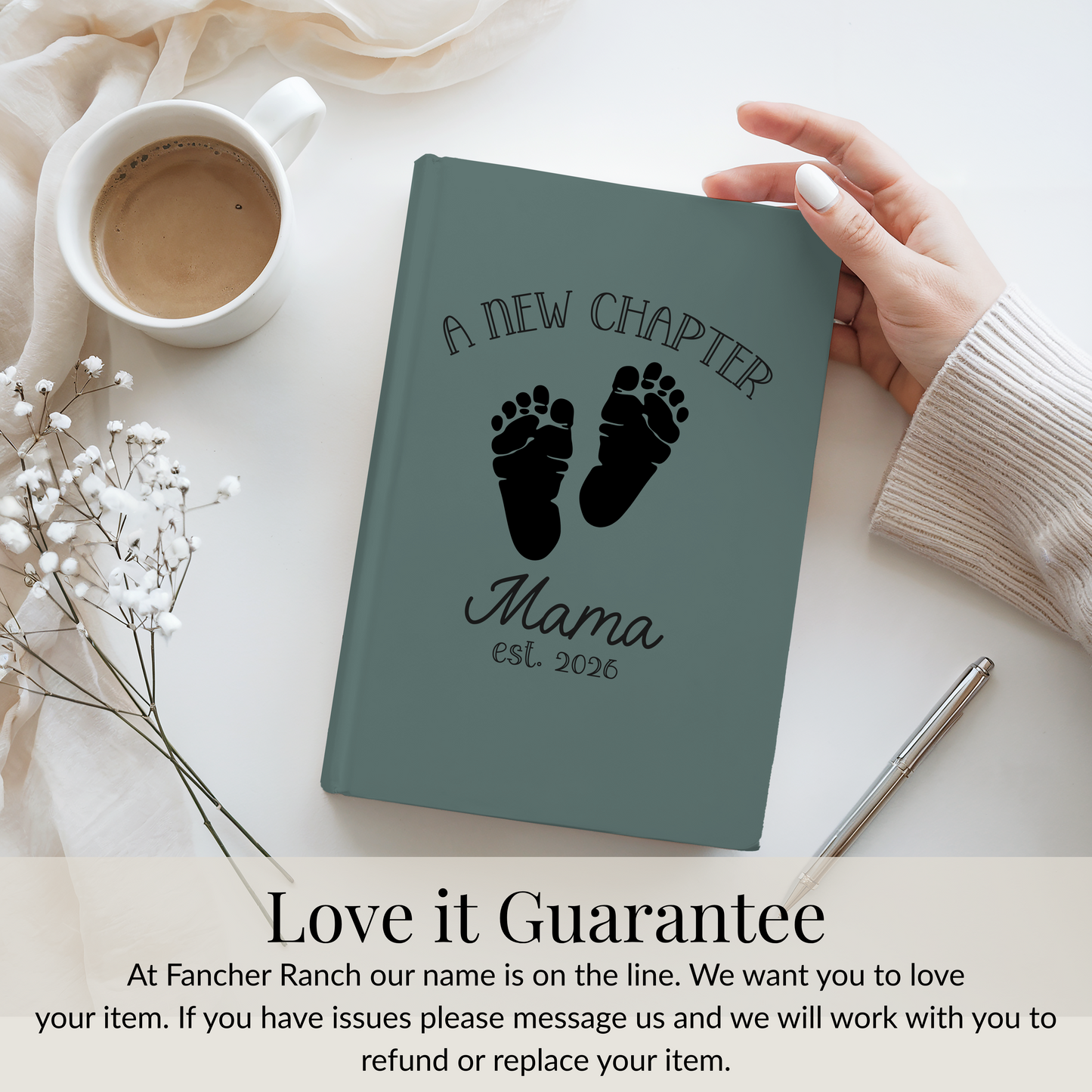 Personalized New Mom Journal Gift Custom Mommy Notebook Baby Shower Gift First Mothers Day Gift