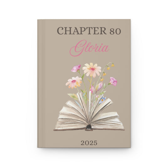 Custom Chapter Birthday Journal Personalized Name Year Hardcover Gift for Women Milestone Keepsake for Mom Daughter Grandma Friend