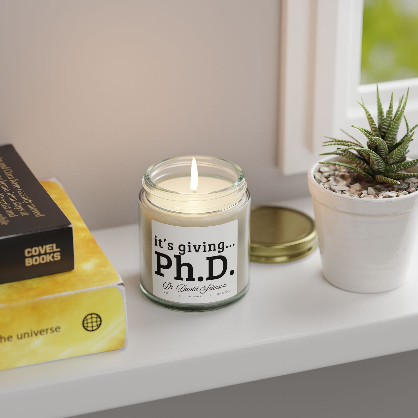 Personalized PhD Graduation Gift Candle Funny PhD Gift for Graduate Doctorate Gift for PhD Student Grad School Gift New Doctor Gift