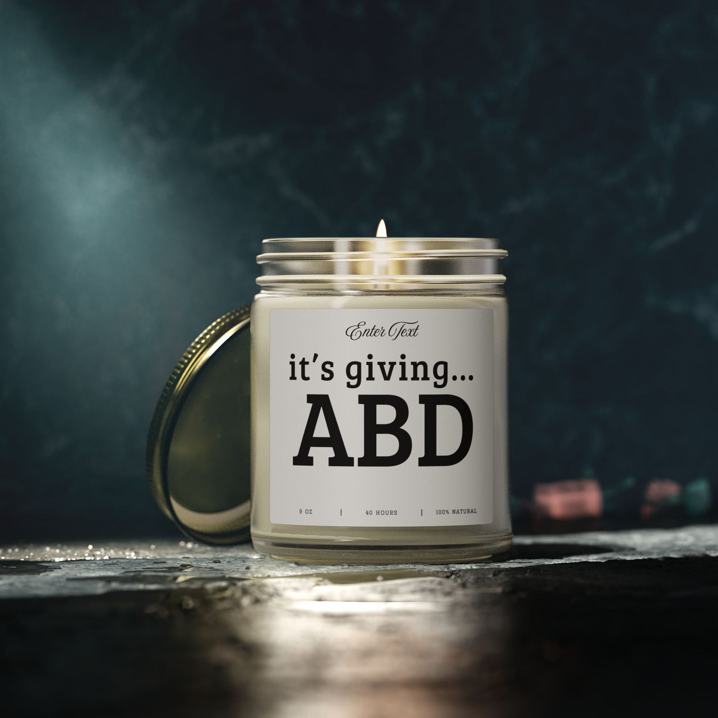 PhD Graduation Gift Candle Its Giving ABD Funny Dissertation Defense Gift Doctorate Graduation Present for PhD Student Academic Humor Decor