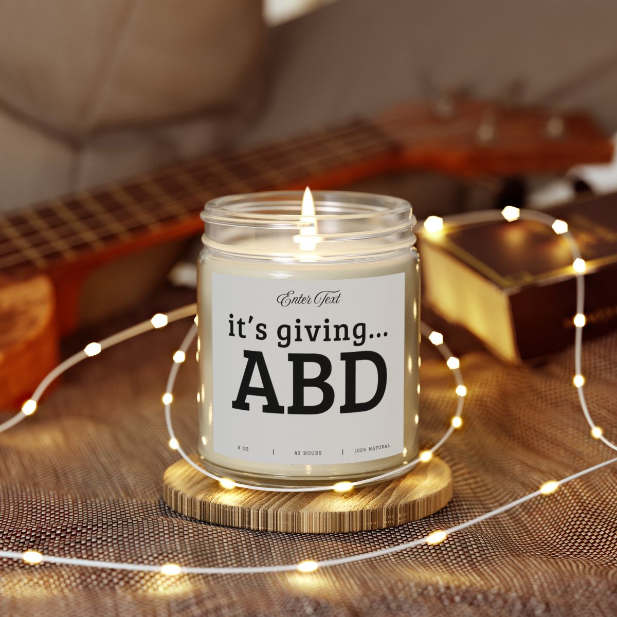 PhD Graduation Gift Candle Its Giving ABD Funny Dissertation Defense Gift Doctorate Graduation Present for PhD Student Academic Humor Decor