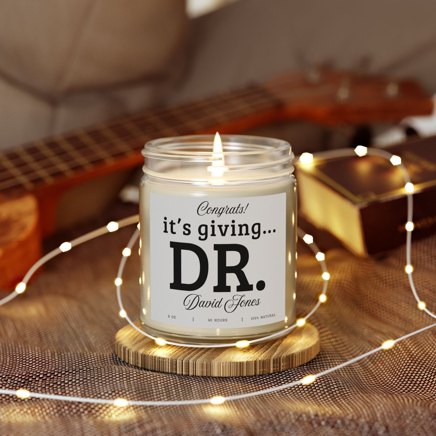 PhD Graduation Gift Candle Its Giving Dr Doctorate Graduation Gift for New Doctor Minimalist Grad Party Gift for Her or Him