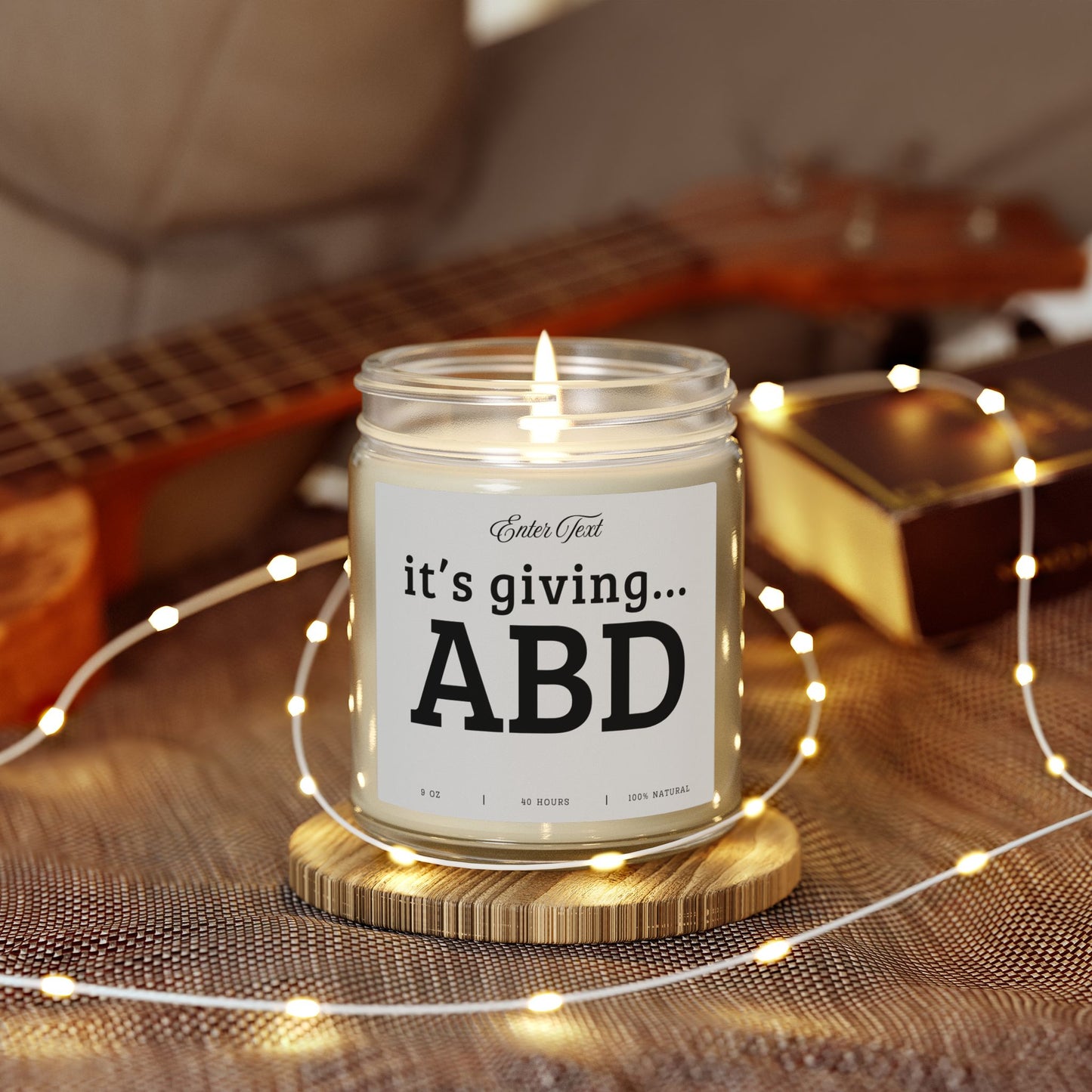 PhD Graduation Gift Candle Its Giving ABD Funny Dissertation Defense Gift Doctorate Graduation Present for PhD Student Academic Humor Decor