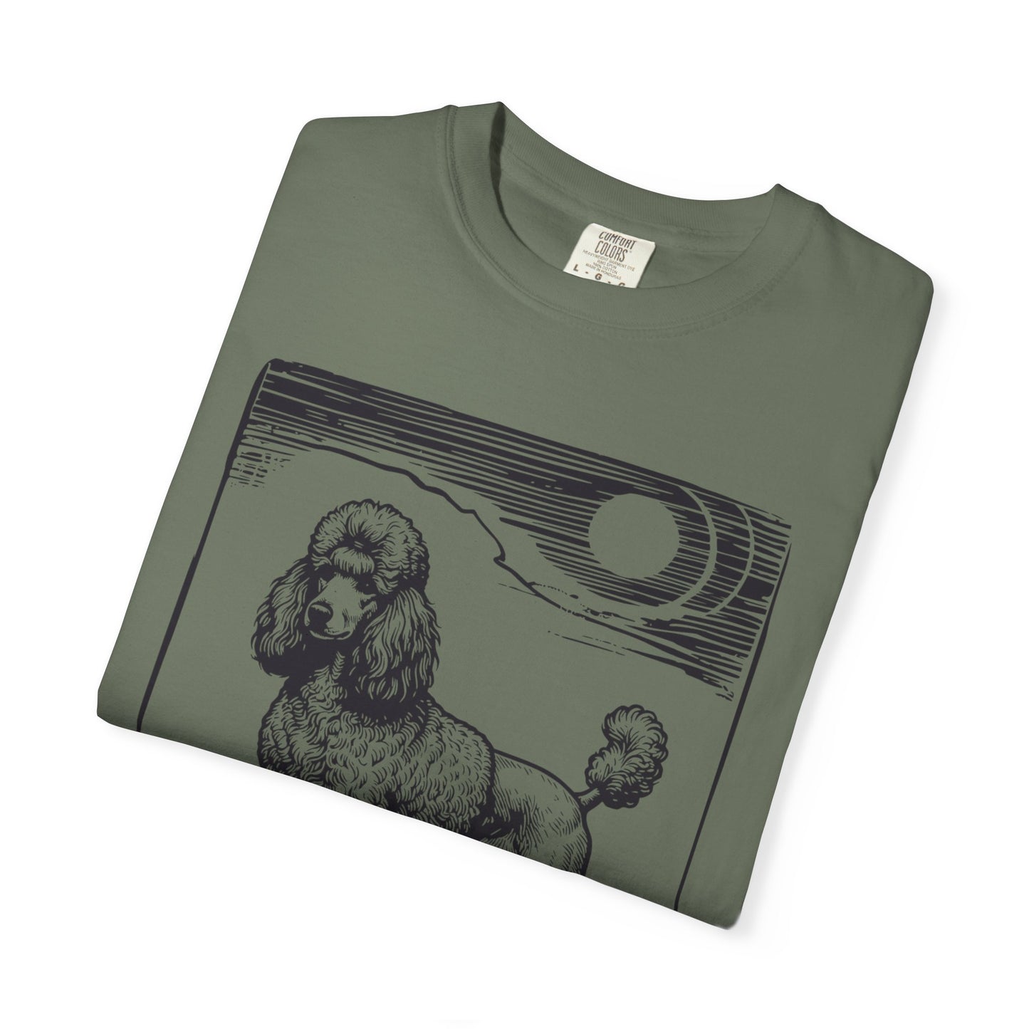 Poodle Design T-Shirt, Dog Lover Tee, Heavyweight Cotton Top, Comfortable Customizable Shirt, Unique Pet Gift, Graphic Artistic Apparel