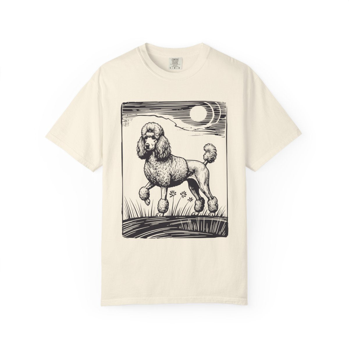 Poodle Design T-Shirt, Dog Lover Tee, Heavyweight Cotton Top, Comfortable Customizable Shirt, Unique Pet Gift, Graphic Artistic Apparel