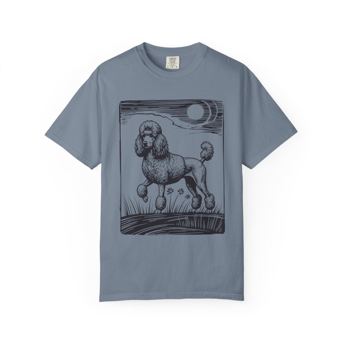 Poodle Design T-Shirt, Dog Lover Tee, Heavyweight Cotton Top, Comfortable Customizable Shirt, Unique Pet Gift, Graphic Artistic Apparel