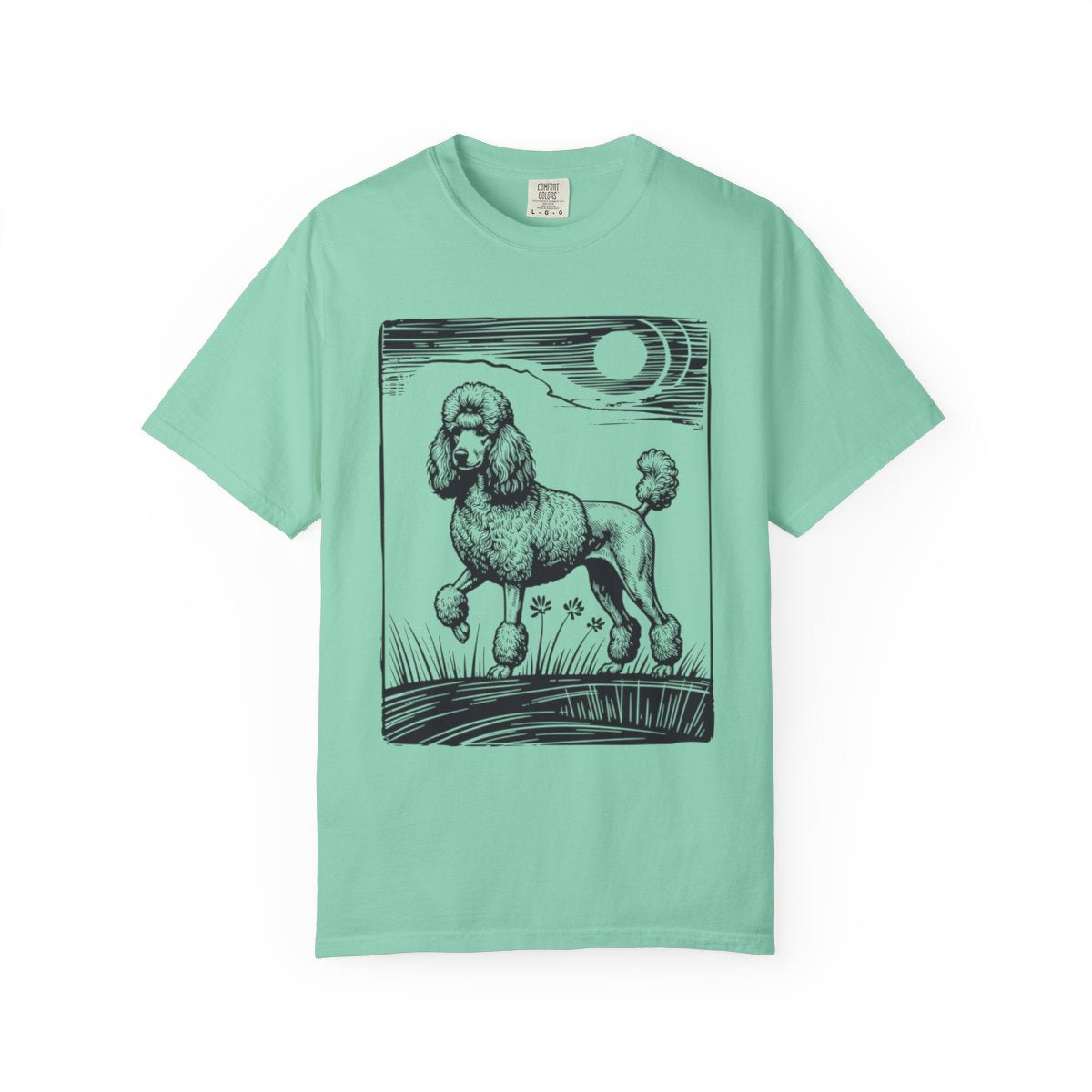 Poodle Design T-Shirt, Dog Lover Tee, Heavyweight Cotton Top, Comfortable Customizable Shirt, Unique Pet Gift, Graphic Artistic Apparel
