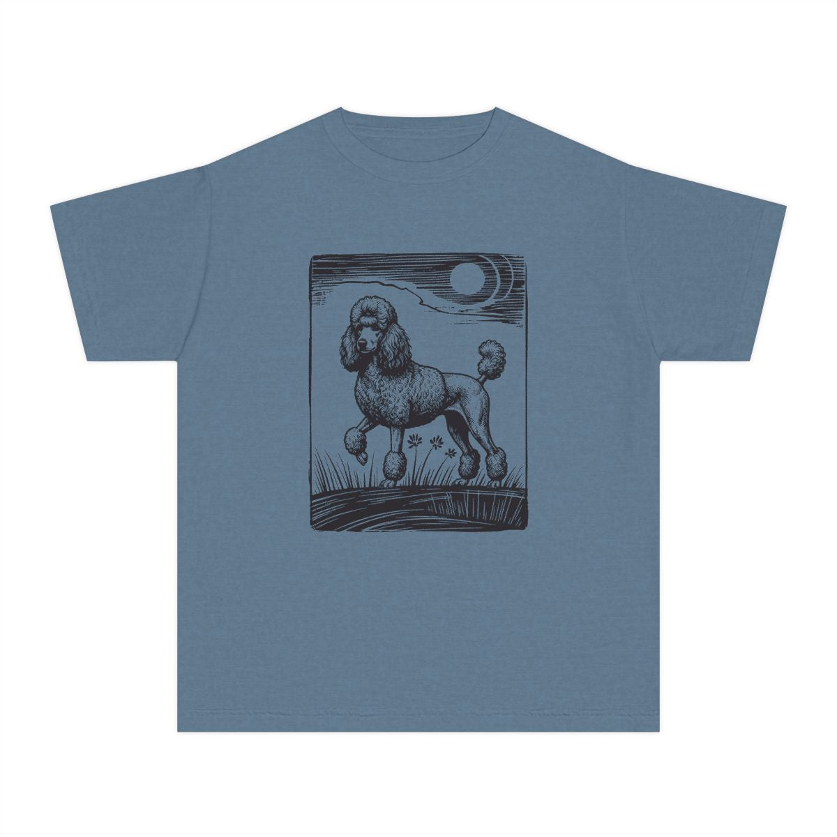 Poodle Design T-Shirt, Dog Lover Tee, Heavyweight Cotton Top, Comfortable Customizable Shirt, Unique Pet Gift, Graphic Artistic Apparel