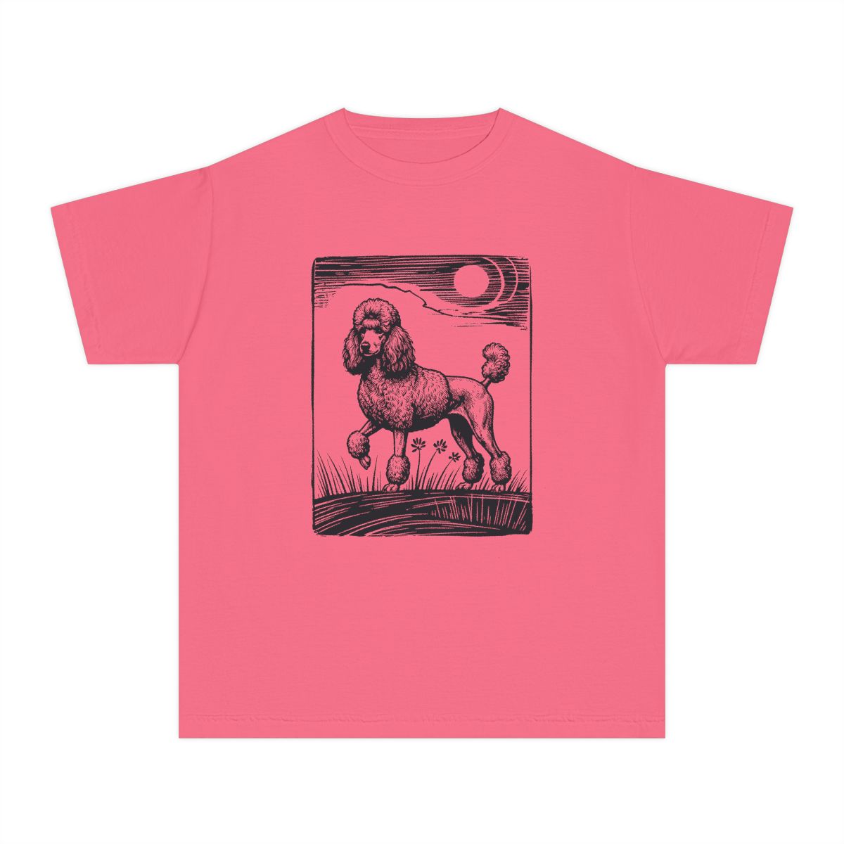 Poodle Design T-Shirt, Dog Lover Tee, Heavyweight Cotton Top, Comfortable Customizable Shirt, Unique Pet Gift, Graphic Artistic Apparel