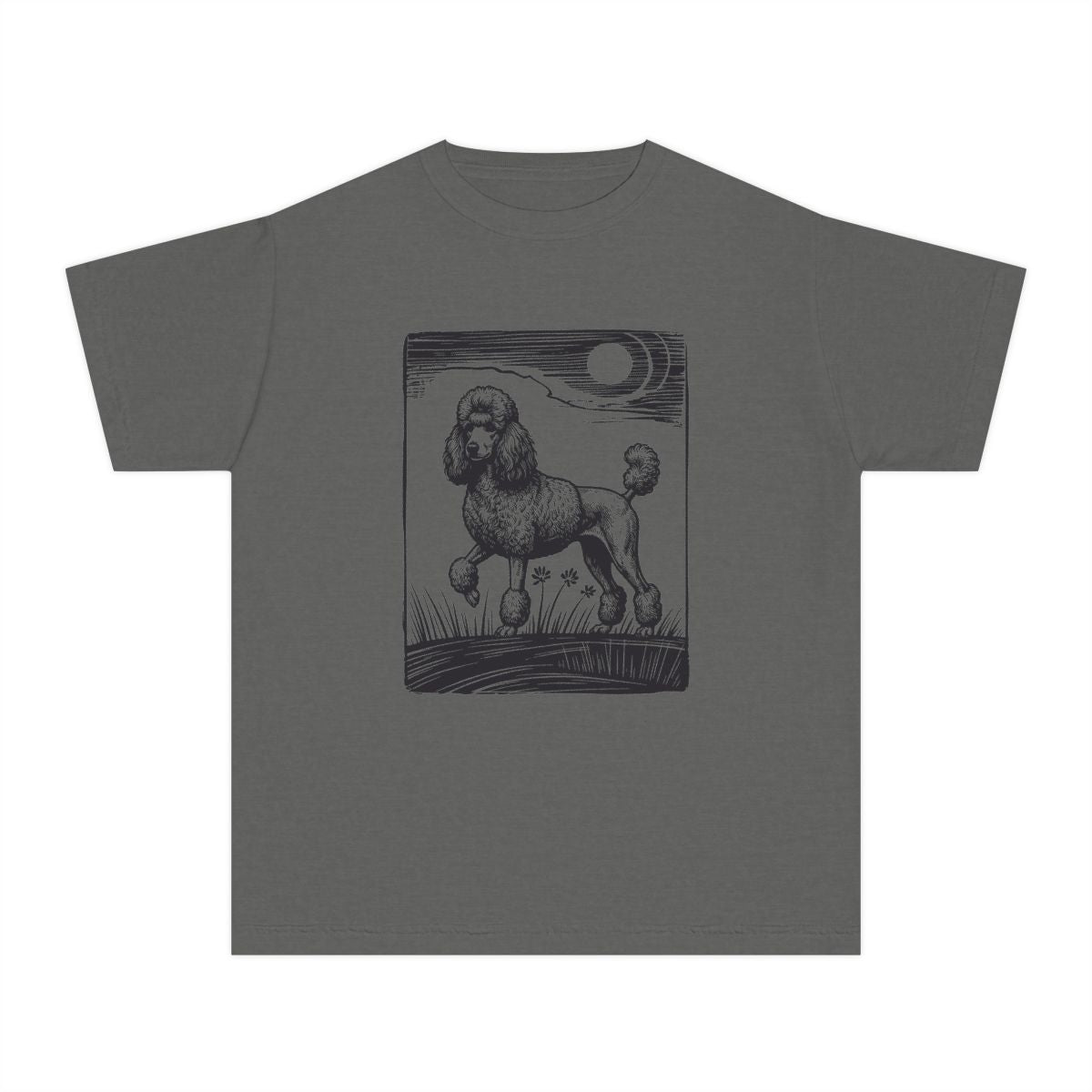 Poodle Design T-Shirt, Dog Lover Tee, Heavyweight Cotton Top, Comfortable Customizable Shirt, Unique Pet Gift, Graphic Artistic Apparel